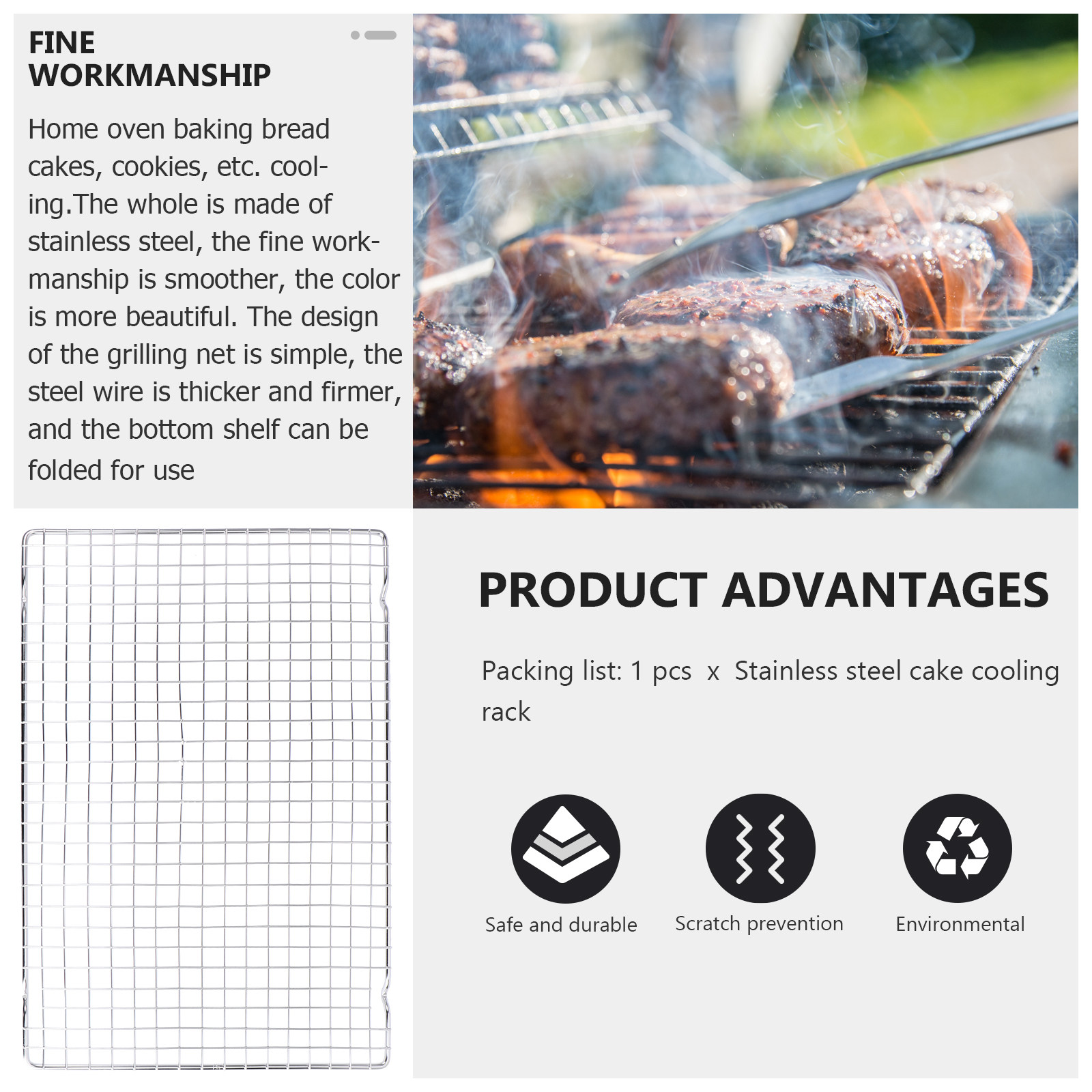 1Pcs Baking Cooling Rack Stain - Kitchen Baking Rack ulasan dan harga