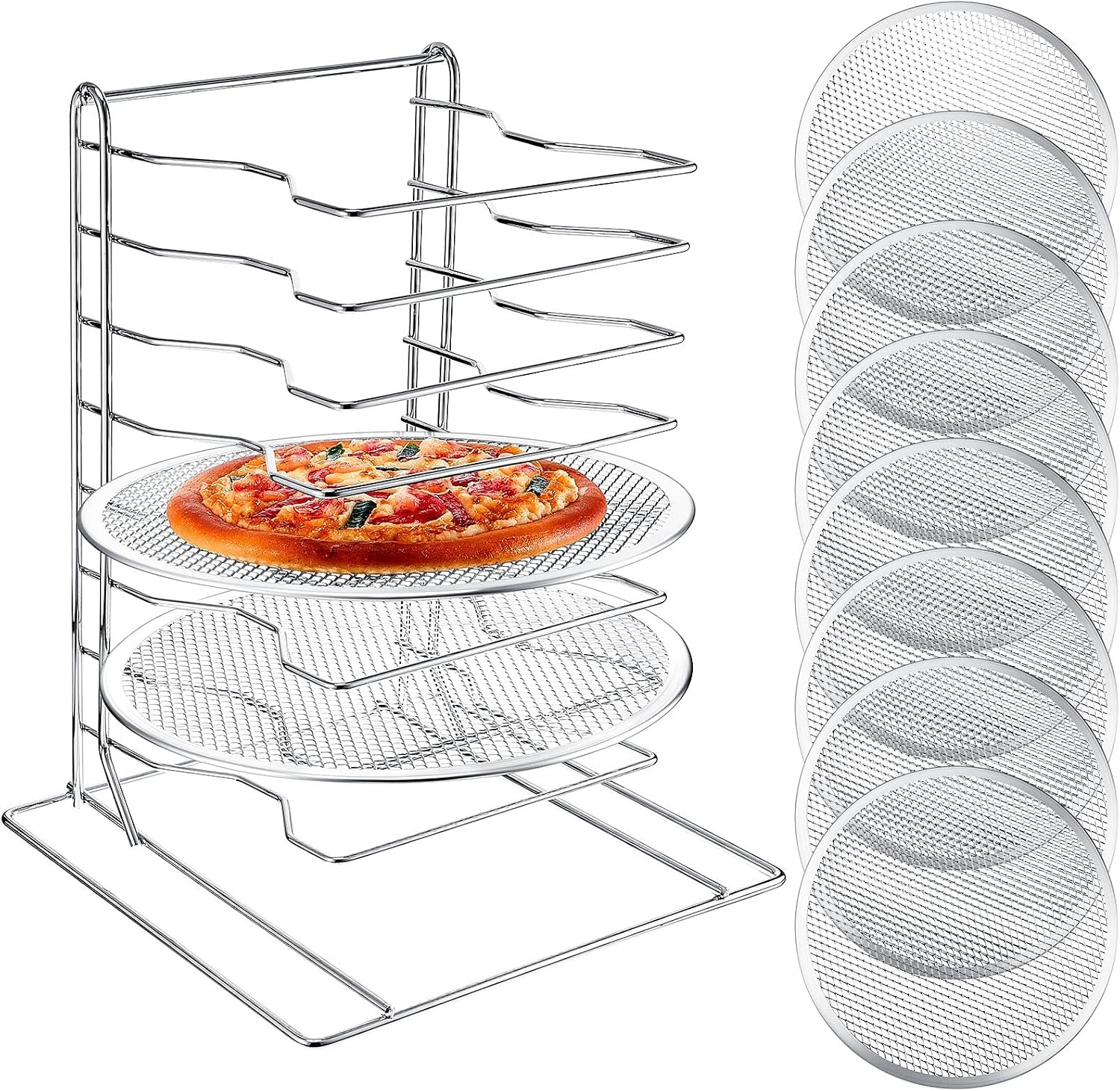 Pizza Rack 8 Tiered Stand With - Kitchen Baking Rack ulasan dan harga
