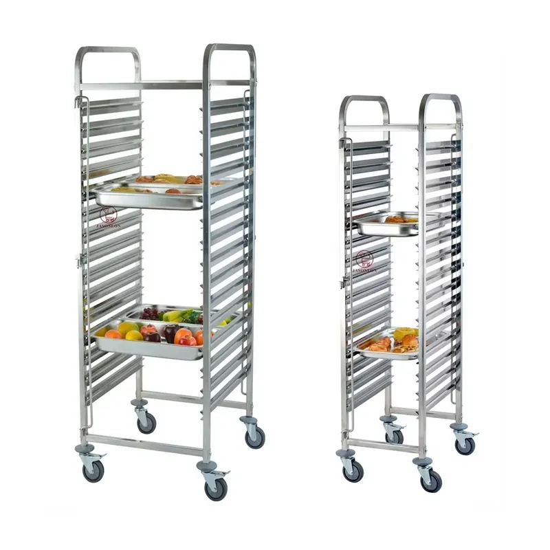 Stainless Steel Heavy-Duty 4-W - Kitchen Baking Cart ulasan dan harga